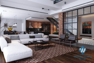 Flashy and luxury duplex with 4 bedroom for rent in Ha Noi Aqua Central, Yen Phu, Hoan Kiem